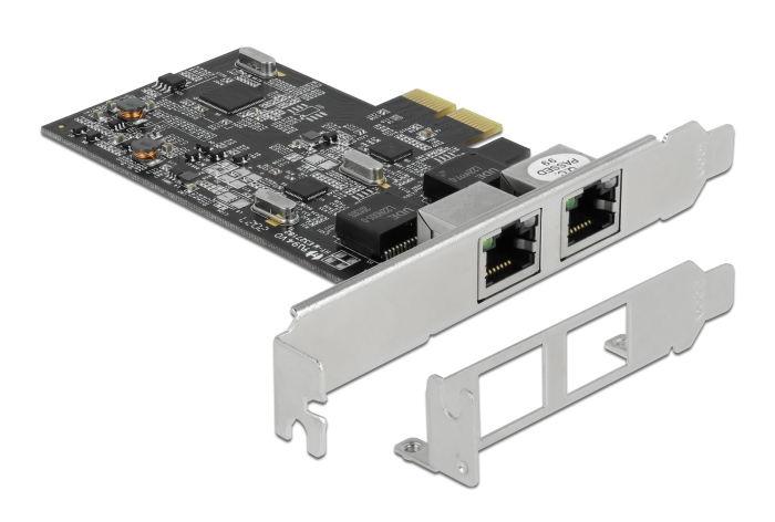 DELOCK κάρτα επέκτασης PCIe x2 σε 2x RJ45 89530