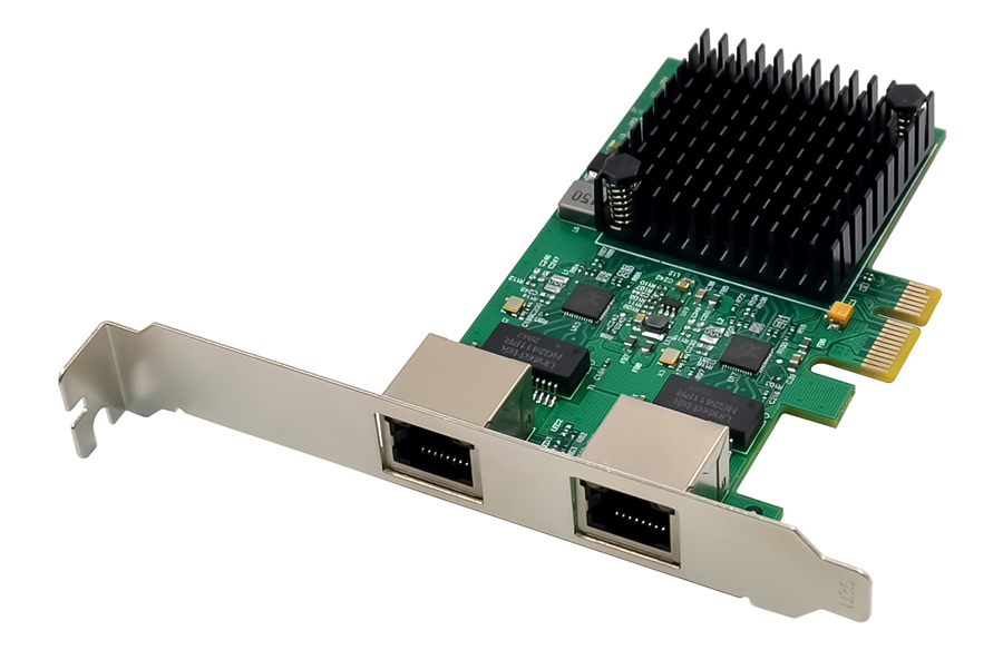 POWERTECH κάρτα επέκτασης PCIe σε 2x RJ45 2.5G ST7275