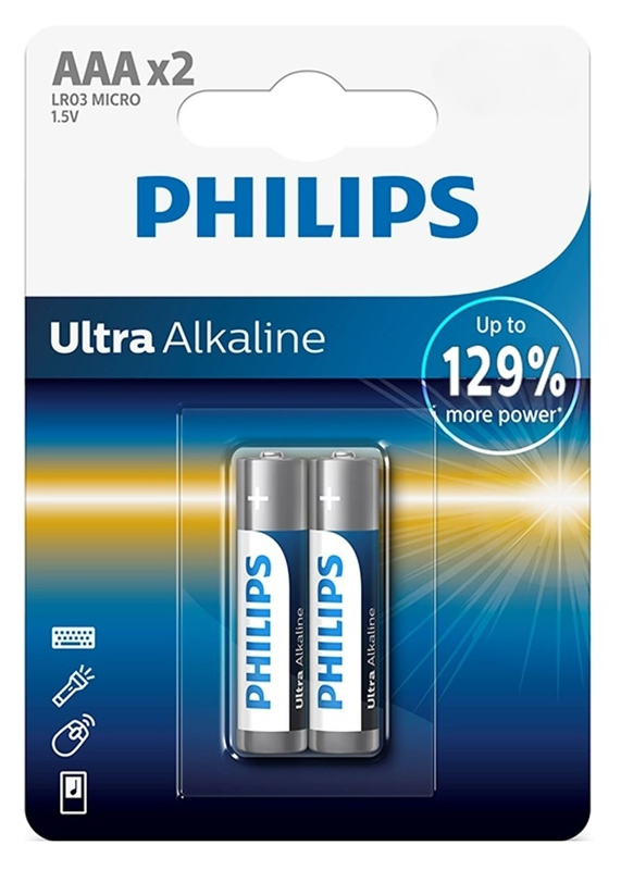 PHILIPS Ultra αλκαλικές μπαταρίες LR03E2B/10