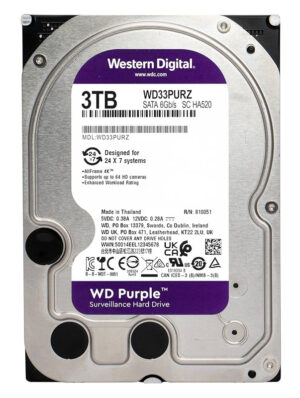 WD σκληρός δίσκος 3.5" Purple Surveillance 3TB