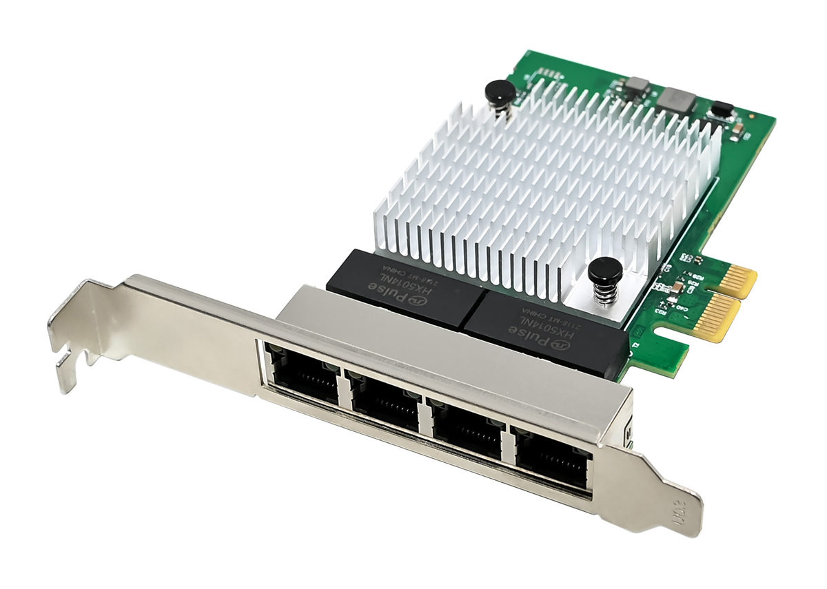 POWERTECH κάρτα επέκτασης PCIe σε 4x RJ45 ST7387